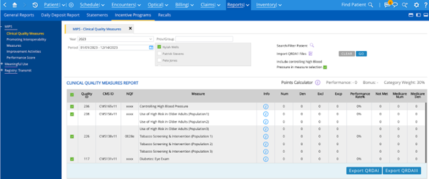 MaximEyes MIPS Reports