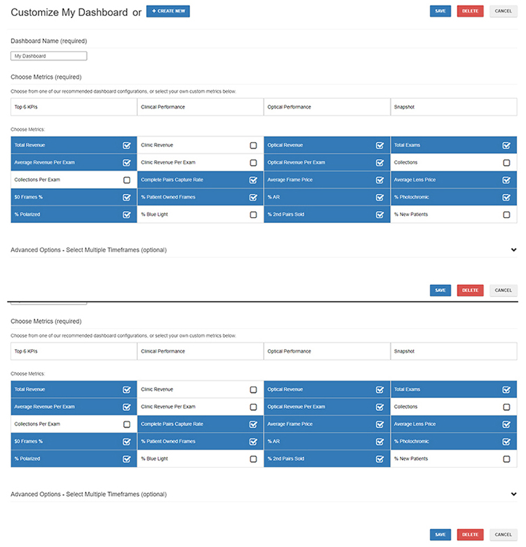 EDGEPro Customize Dashboard